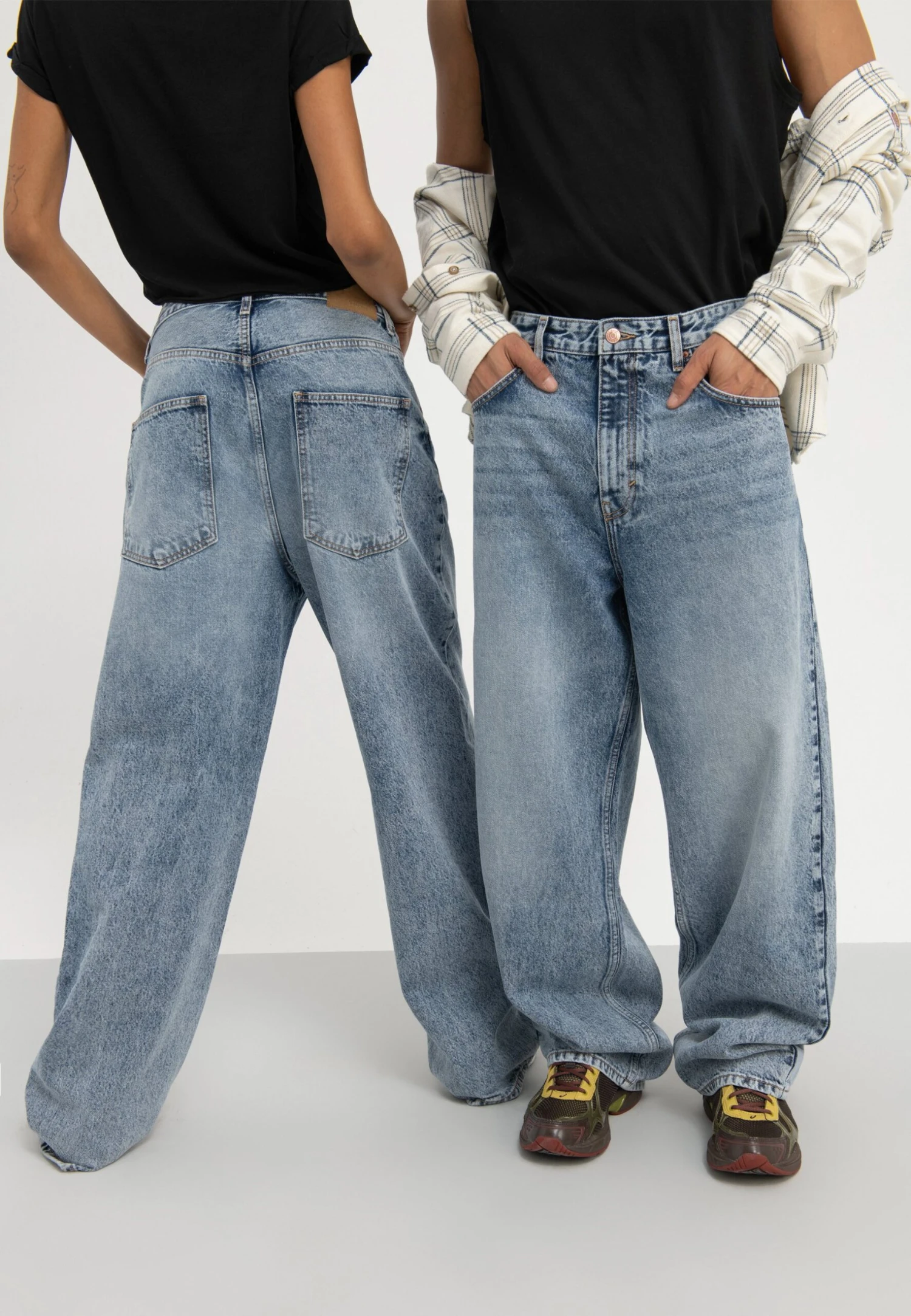 YOURTURN Baggy Jeans Unisex - Jean Boyfriend - Dark Blue Denim 3 YOURTURN Baggy Jeans Unisex - Jean Boyfriend - Dark Blue Denim