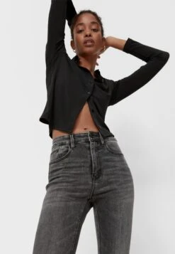 Stradivarius Mit Hohem Bund - Jean Slim - Dark Grey 10 Stradivarius Mit Hohem Bund - Jean Slim - Dark Grey -Anna Field Boutique 291eb73e1729421bb435bfd41d74185c