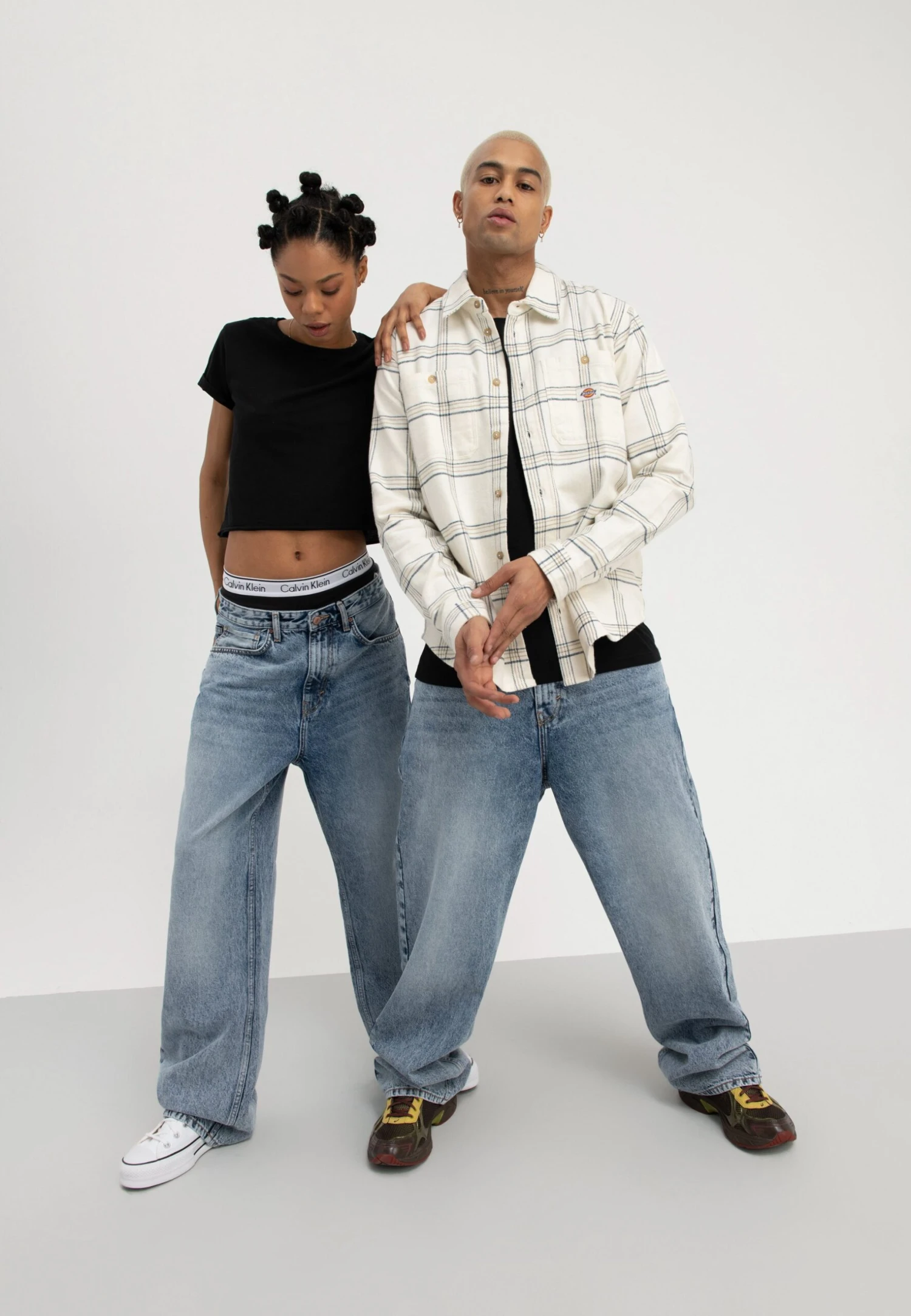 YOURTURN Baggy Jeans Unisex - Jean Boyfriend - Dark Blue Denim 4 YOURTURN Baggy Jeans Unisex - Jean Boyfriend - Dark Blue Denim – Image 2