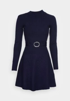 Anna Field Crew Ausschnitt Mini Strickkleid Mit Gürtel - Robe Pull - Dark Blue -Anna Field Boutique 8531c6d8030846db913342406954022d