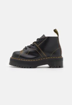 Dr. Martens Church Quad Unisex - Boots À Talons - Black Vintage Smooth