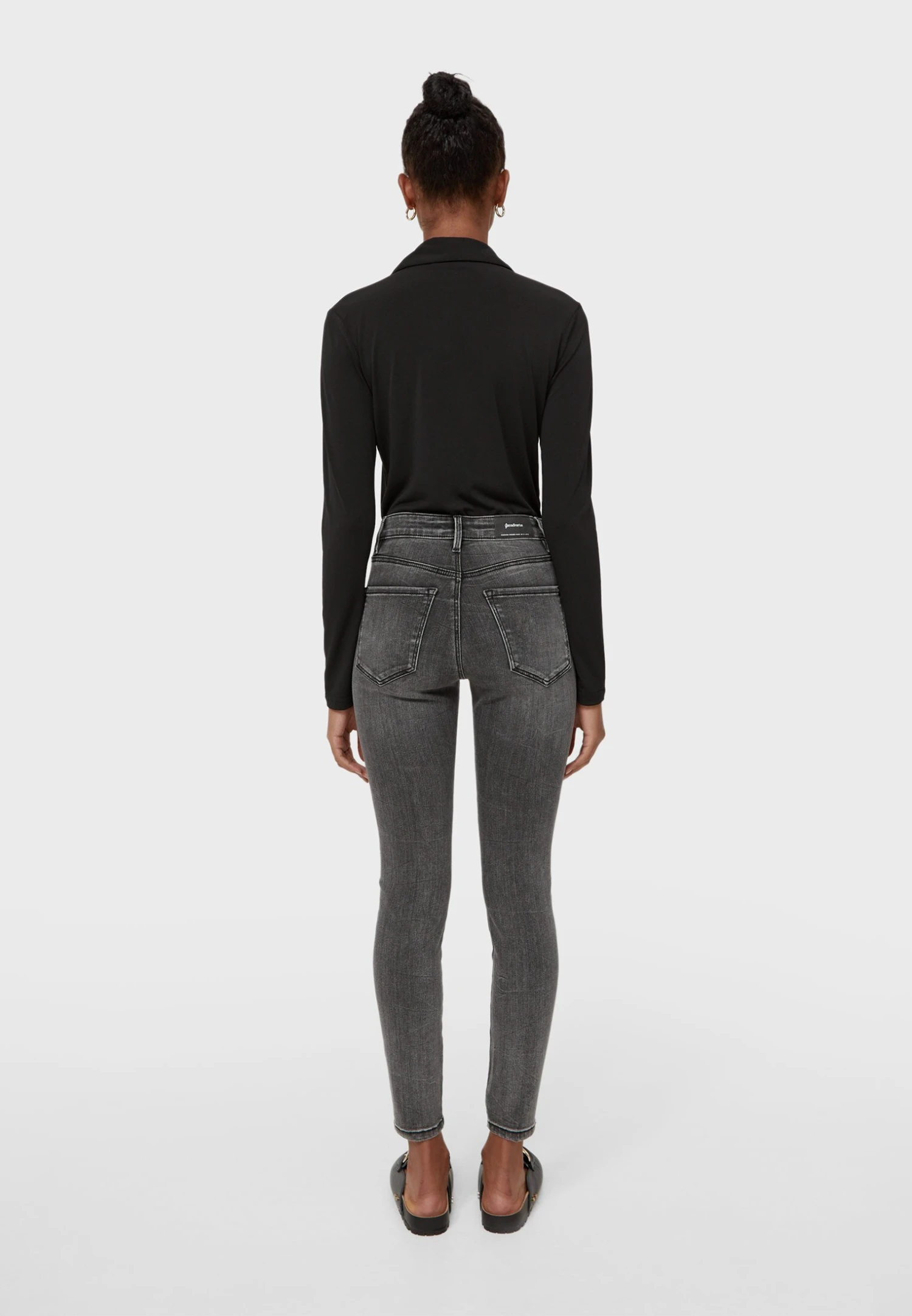 Stradivarius Mit Hohem Bund - Jean Slim - Dark Grey 5 Stradivarius Mit Hohem Bund - Jean Slim - Dark Grey – Image 3