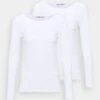 Anna Field 2 Pack - T-Shirt À Manches Longues - White 2 Anna Field 2 Pack - T-Shirt À Manches Longues - White -Anna Field Boutique c4ad72790eee46ecb70ca31ffe136e87