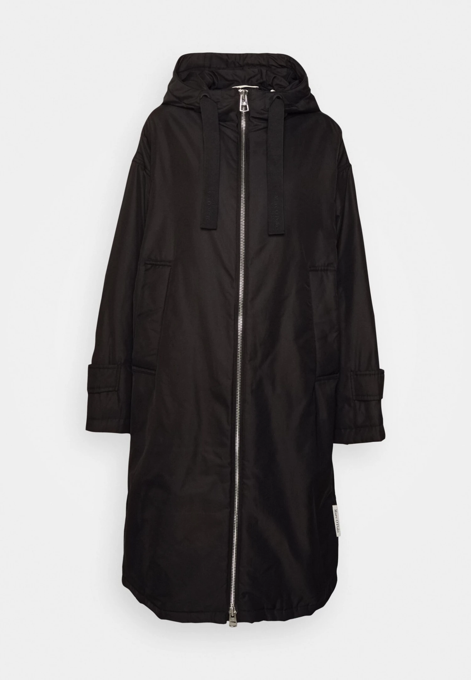 Marc O'Polo Coat Long Padded Fixed Hood Zipper Drawstring Waist - Parka - Black 10 Marc O'Polo Coat Long Padded Fixed Hood Zipper Drawstring Waist - Parka - Black – Image 8