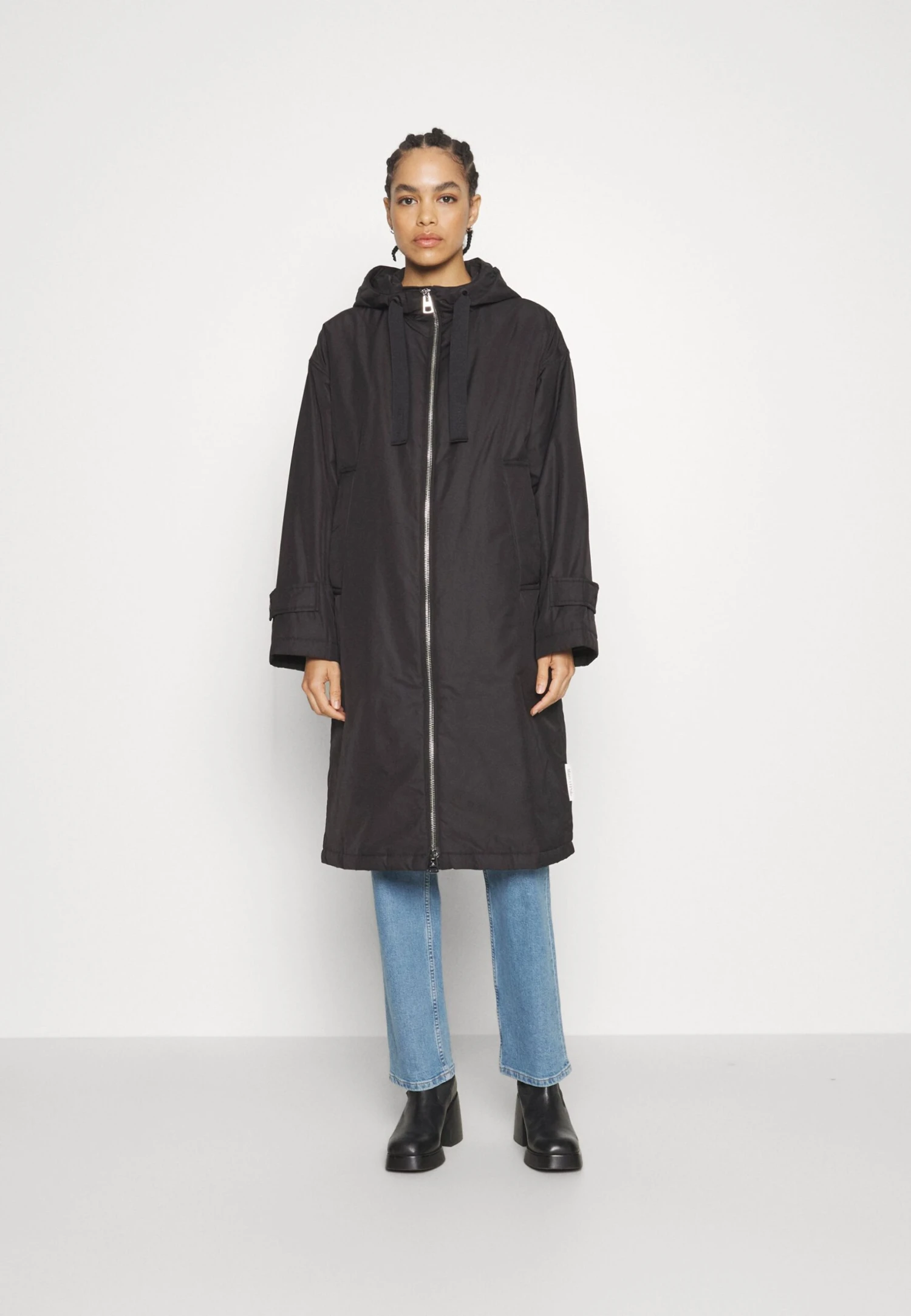 Marc O'Polo Coat Long Padded Fixed Hood Zipper Drawstring Waist - Parka - Black 5 Marc O'Polo Coat Long Padded Fixed Hood Zipper Drawstring Waist - Parka - Black – Image 3