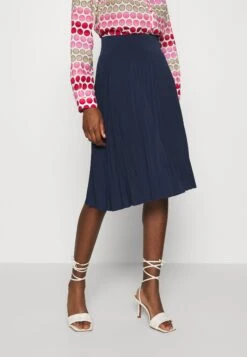 Anna Field Plisse A-Line Mini Skirt - Jupe Trapèze - Maritime Blue