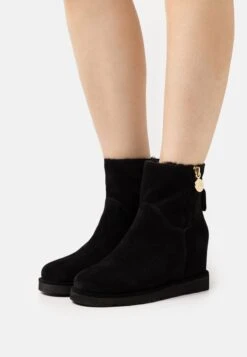 Anna Field Leather Winter Boot - Boots À Talons - Black