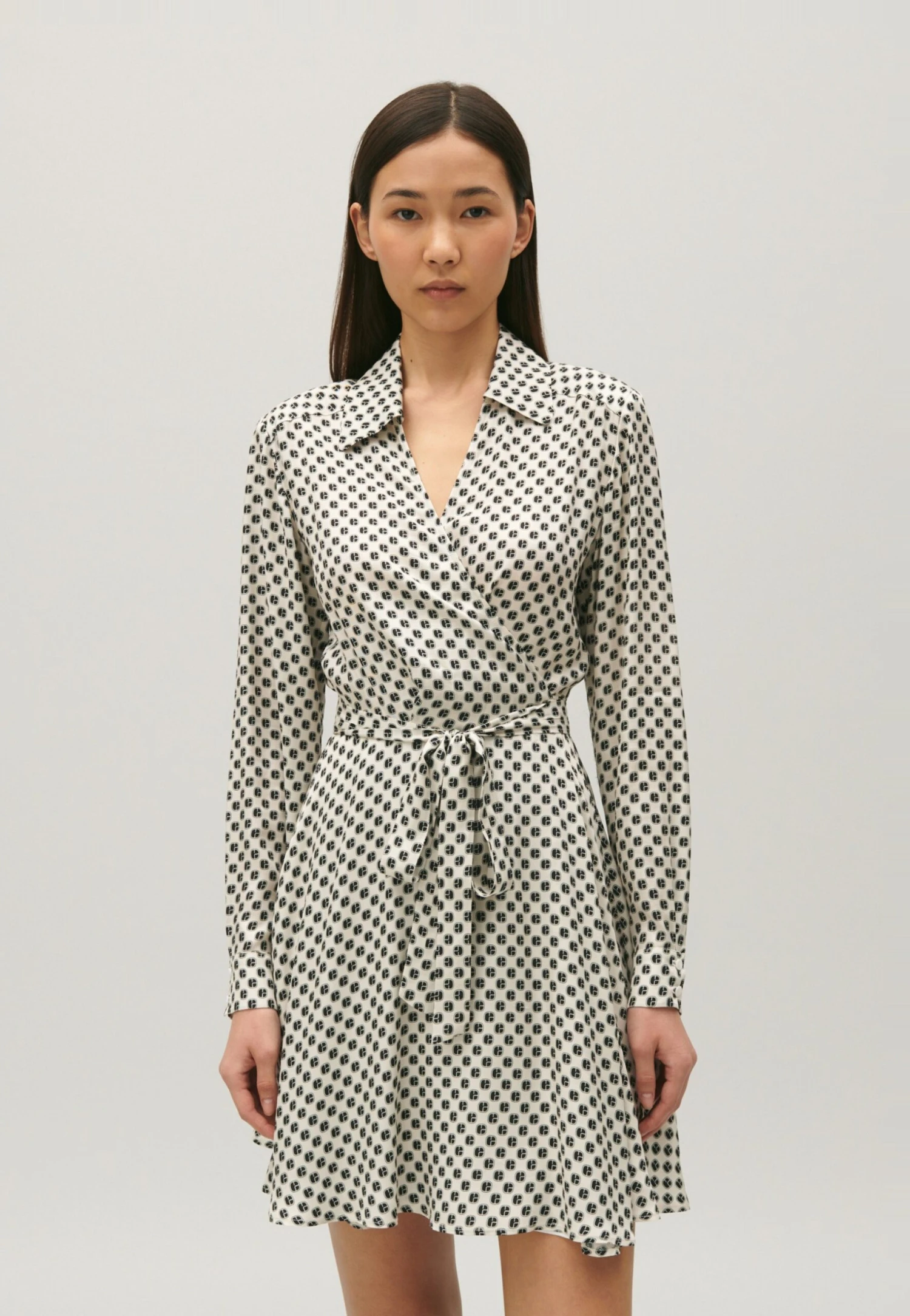 CLAUDIE PIERLOT Rixiemonogramme - Robe Chemise - Print Clair 3 CLAUDIE PIERLOT Rixiemonogramme - Robe Chemise - Print Clair